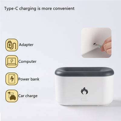 3D Flame Ultrasonic Flame Aroma Diffuser Humidifier