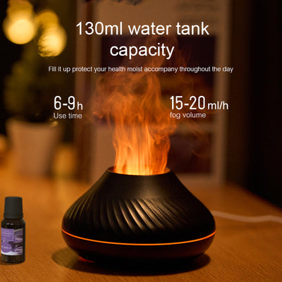 3D Colorful Flame Humidifier Fire Volcano Diffuser Flame