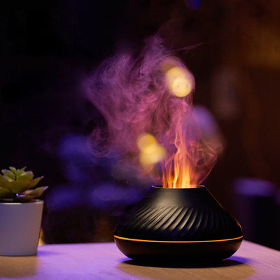 3D Colorful Flame Humidifier Fire Volcano Diffuser Flame