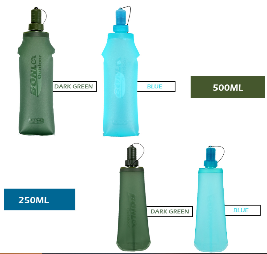 TPU Folding Soft Flask Sport Water Bottle