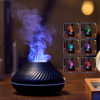 3D Colorful Flame Humidifier Fire Volcano Diffuser Flame