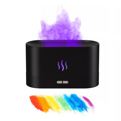 USB Ultrasonic Flame Humidifier Led RGB Oil Fire Flame Aroma Diffuser