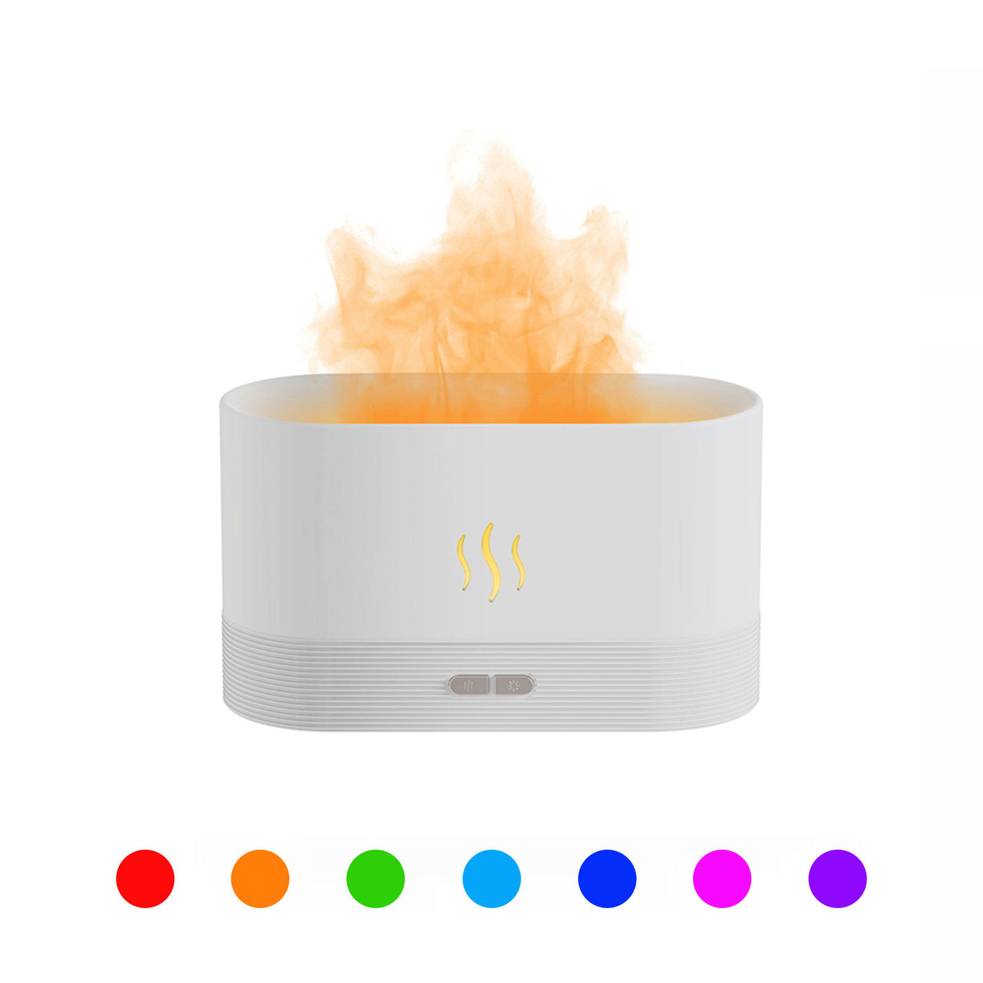 USB Ultrasonic Flame Humidifier Led RGB Oil Fire Flame Aroma Diffuser