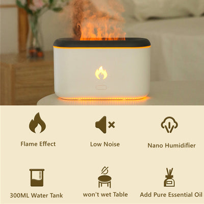 3D Flame Ultrasonic Flame Aroma Diffuser Humidifier