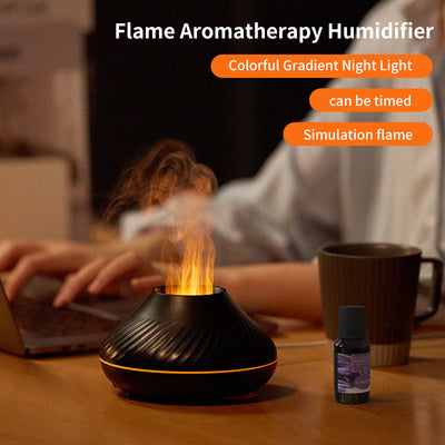 3D Colorful Flame Humidifier Fire Volcano Diffuser Flame