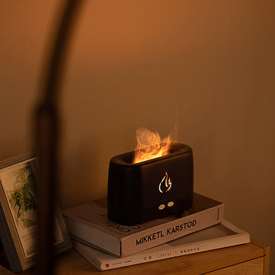 Home Bedroom Silent Essential Oil Flame Aroma Diffuser Machine