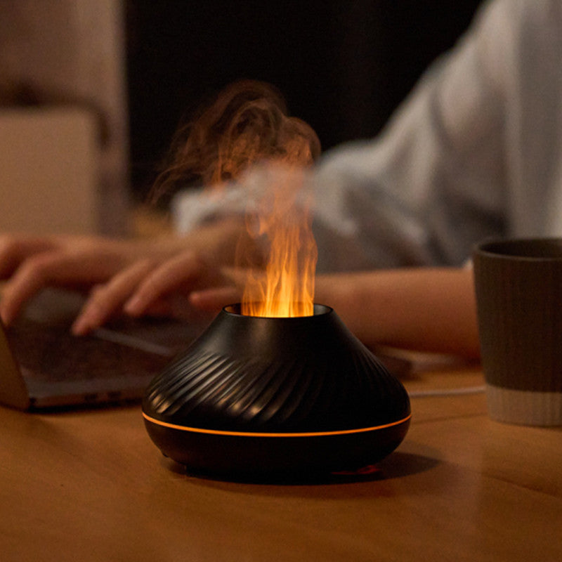 3D Colorful Flame Humidifier Fire Volcano Diffuser Flame