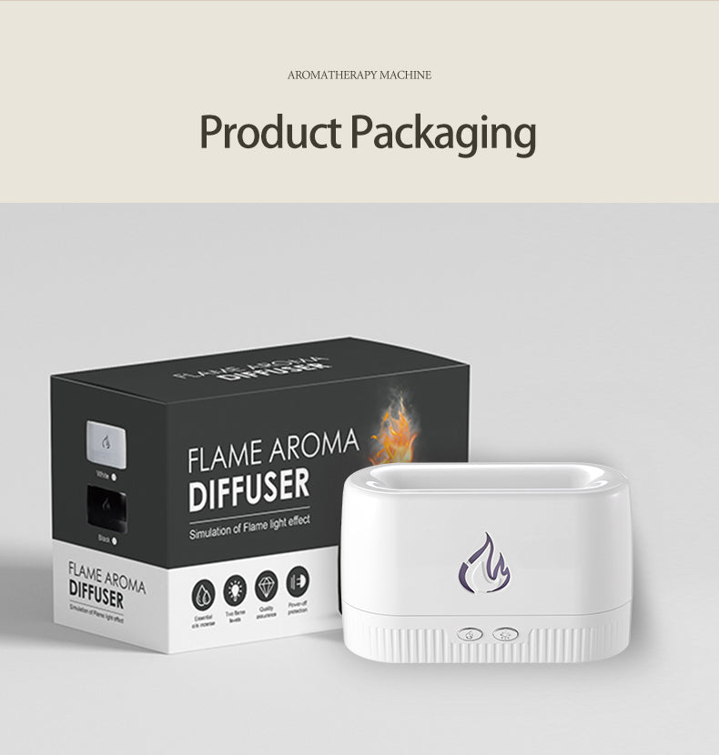 Home Bedroom Silent Essential Oil Flame Aroma Diffuser Machine