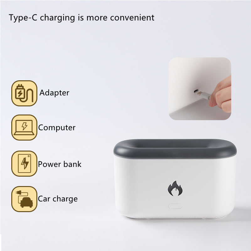 3D Flame Ultrasonic Flame Aroma Diffuser Humidifier