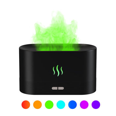 USB Ultrasonic Flame Humidifier Led RGB Oil Fire Flame Aroma Diffuser